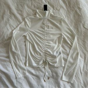 White afrm/Nordstroms ruched turtleneck